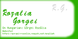 rozalia gorgei business card